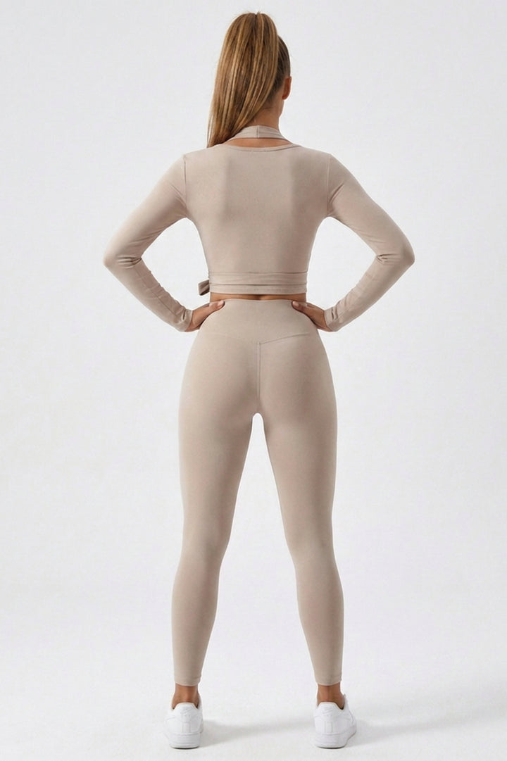 Dames Yoga Top | Wrap Sport Top | Lange Mouwen Activewear Top