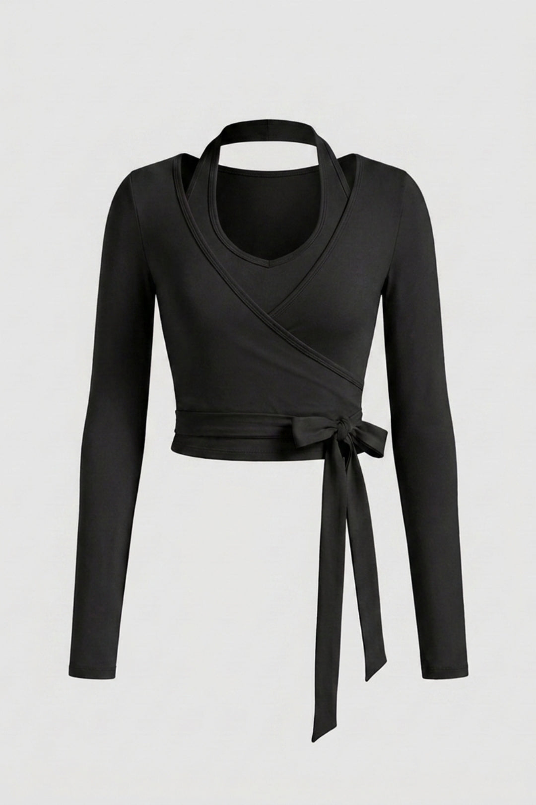 Dames Yoga Top | Wrap Sport Top | Lange Mouwen Activewear Top