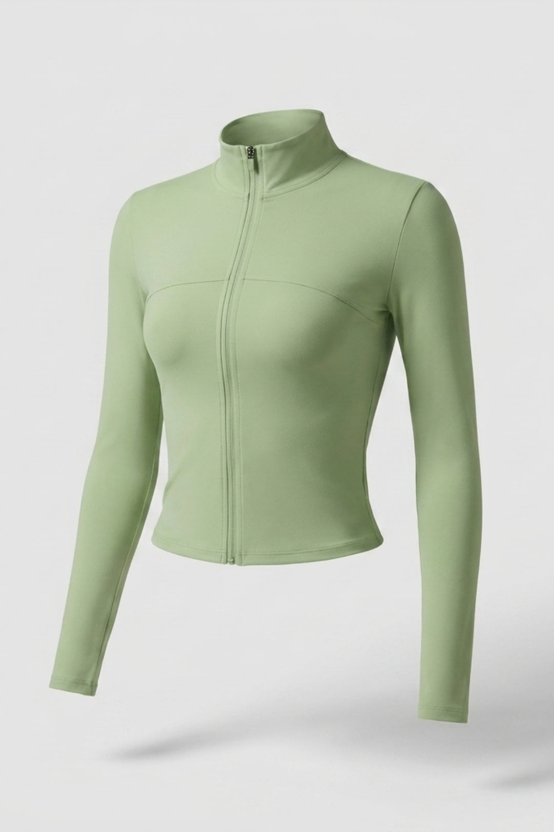 Dames Zip Sport Top | Slim Fit | Lange Mouwen | Cropped Jacket