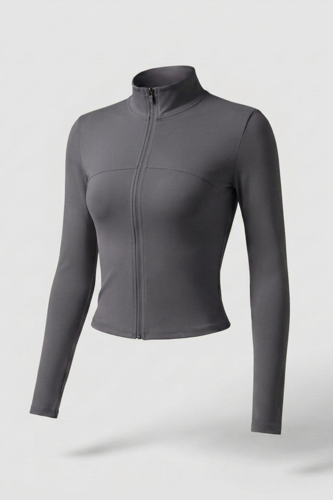 Dames Zip Sport Top | Slim Fit | Lange Mouwen | Cropped Jacket
