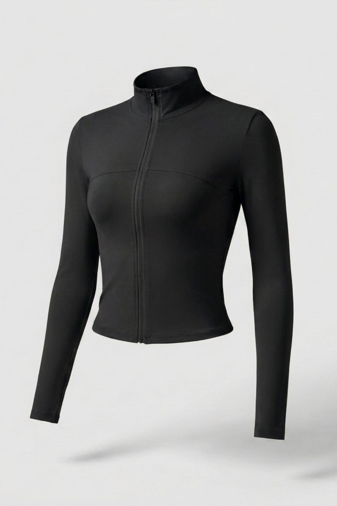 Dames Zip Sport Top | Slim Fit | Lange Mouwen | Cropped Jacket