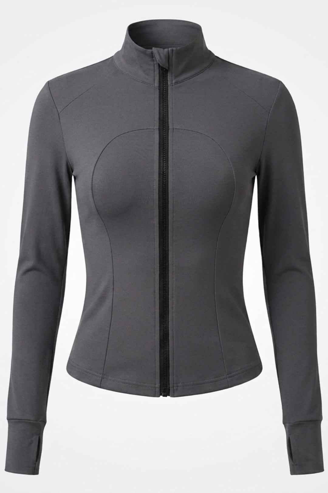 Dames Zip Top | Slim Fit | High Neck | Long Sleeve Sport Top