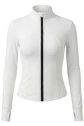 Dames Zip Top | Slim Fit | High Neck | Long Sleeve Sport Top
