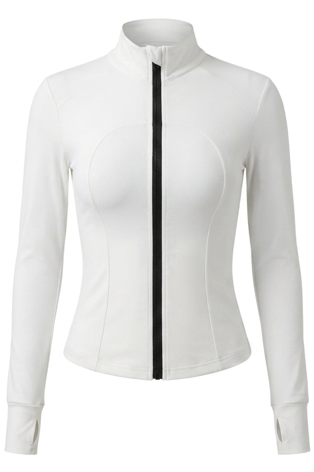 Dames Zip Top | Slim Fit | High Neck | Long Sleeve Sport Top