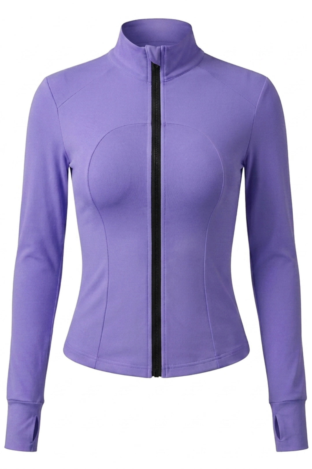 Dames Zip Top | Slim Fit | High Neck | Long Sleeve Sport Top