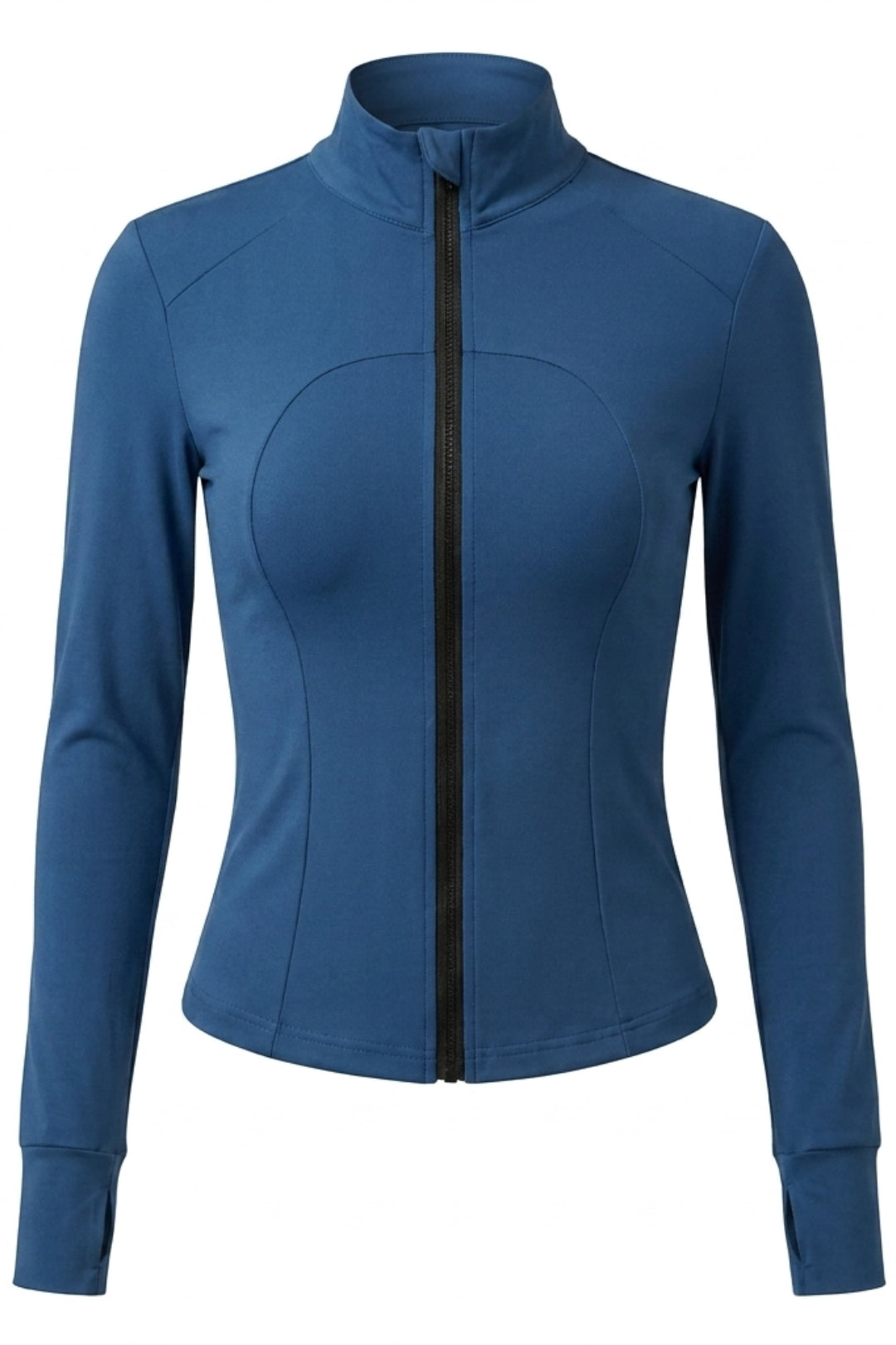 Dames Zip Top | Slim Fit | High Neck | Long Sleeve Sport Top