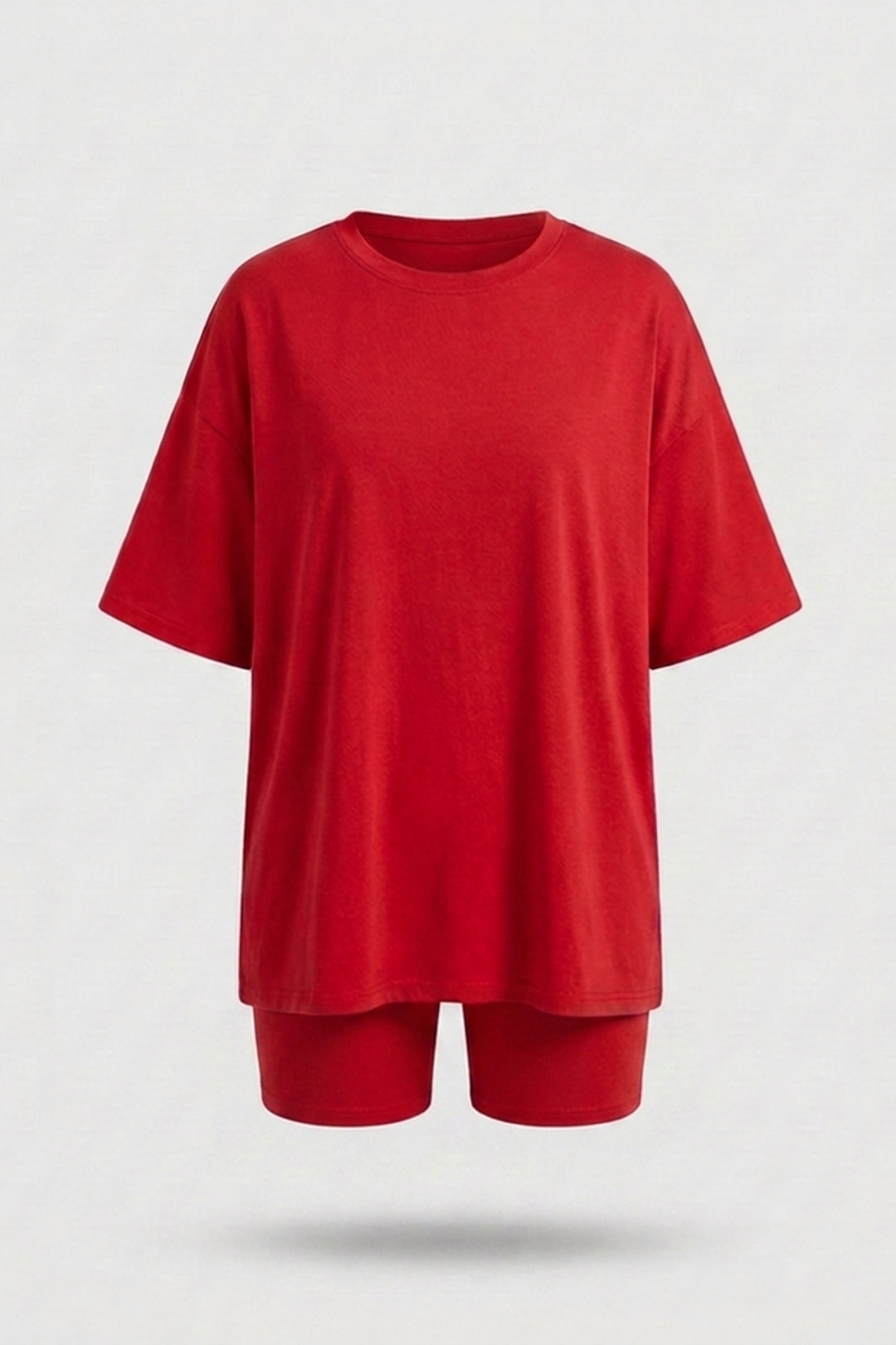 Dames 2-Delige Set | Oversized T-Shirt & Biker Short | Relaxed Fit