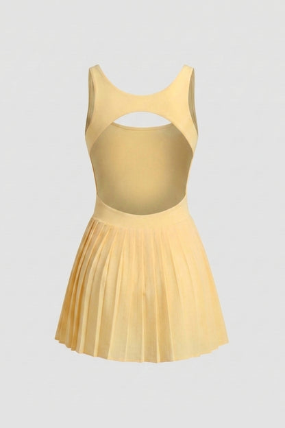Dames Tennisjurk | Ingebouwd Broekje | Open Back Sportjurk