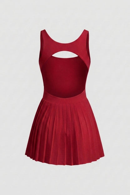 Dames Tennisjurk | Ingebouwd Broekje | Open Back Sportjurk