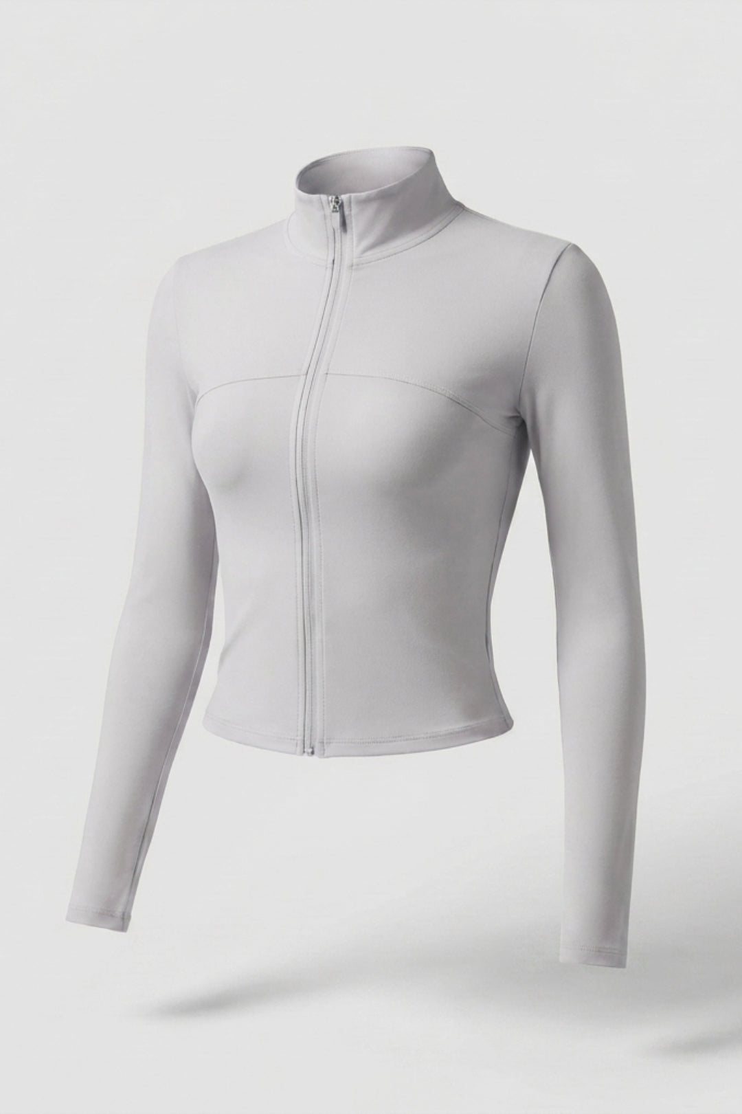 Dames Zip Sport Top | Slim Fit | Lange Mouwen | Cropped Jacket