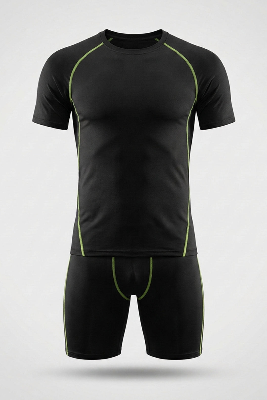 Heren Compressie Set | Shirt & Short | Seamless Line Detail