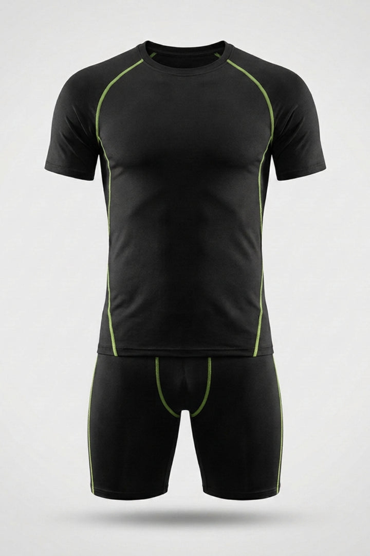 Heren Compressie Set | Shirt & Short | Seamless Line Detail
