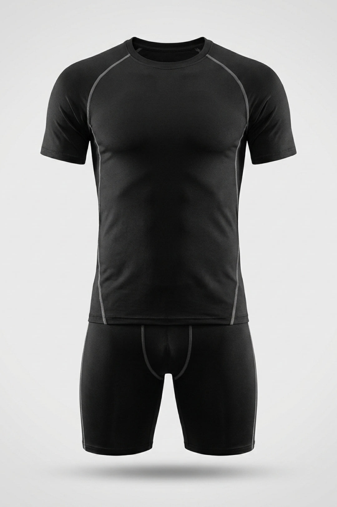 Heren Compressie Set | Shirt & Short | Seamless Line Detail