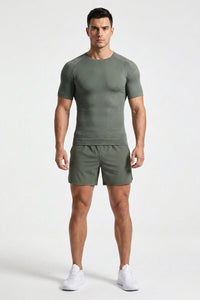 Heren Compressie Shirt | Seamless Slim Fit | Training Shirt