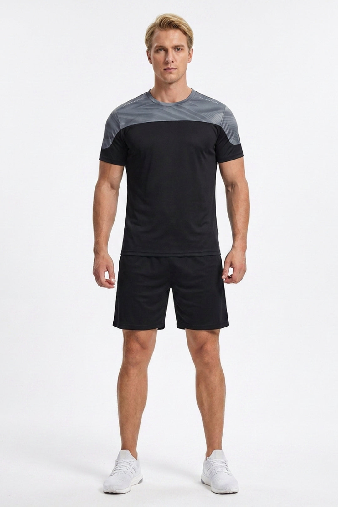 Heren Fitness Set | Performance Shirt | Sportshort Met Elastiek