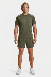 Heren Fitness Shirt | Korte Mouw | Leger Groen Workout T-Shirt