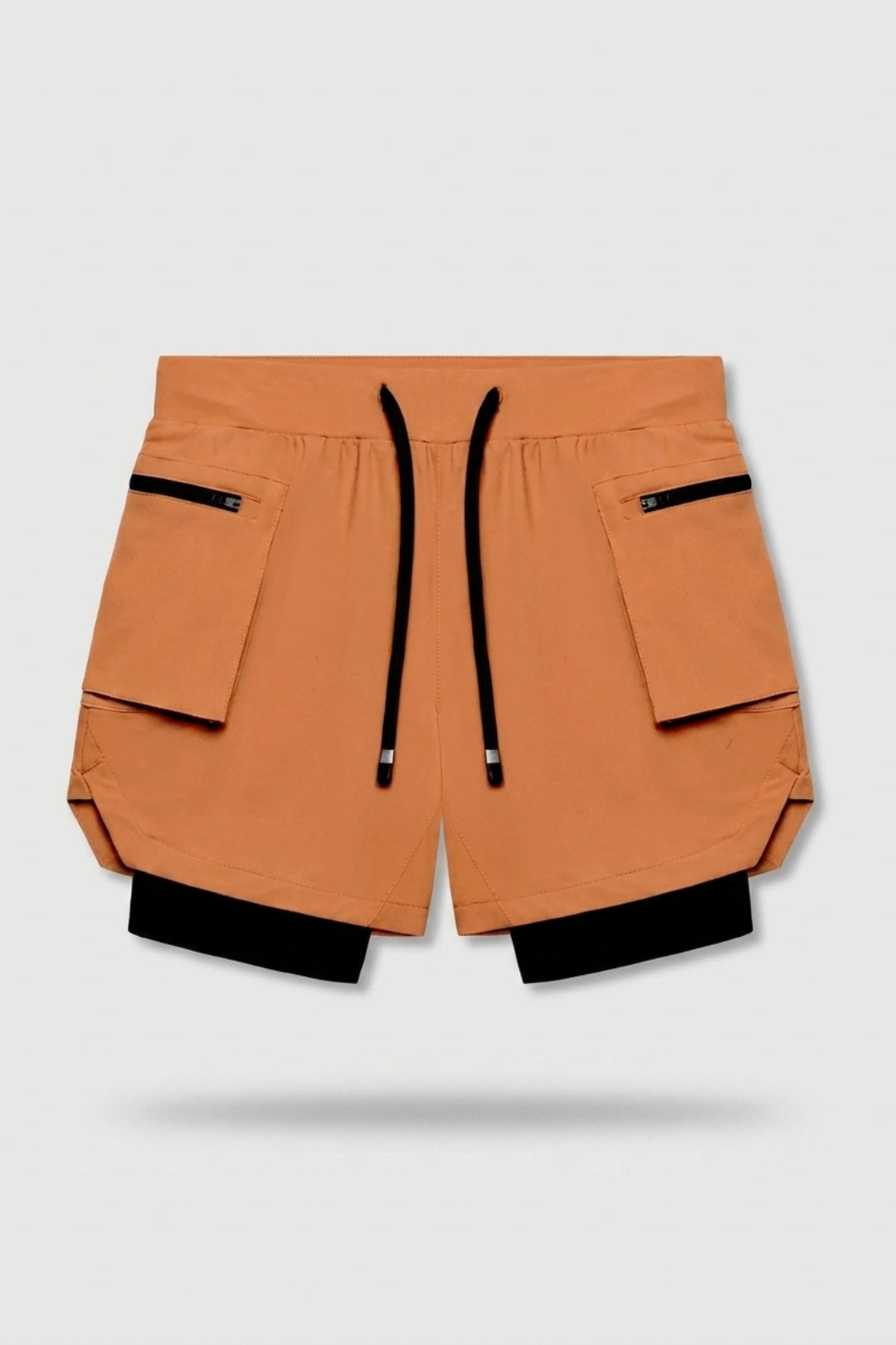 Heren Fitness Short | Cargo Zakken | Sportshort Met Binnen broek