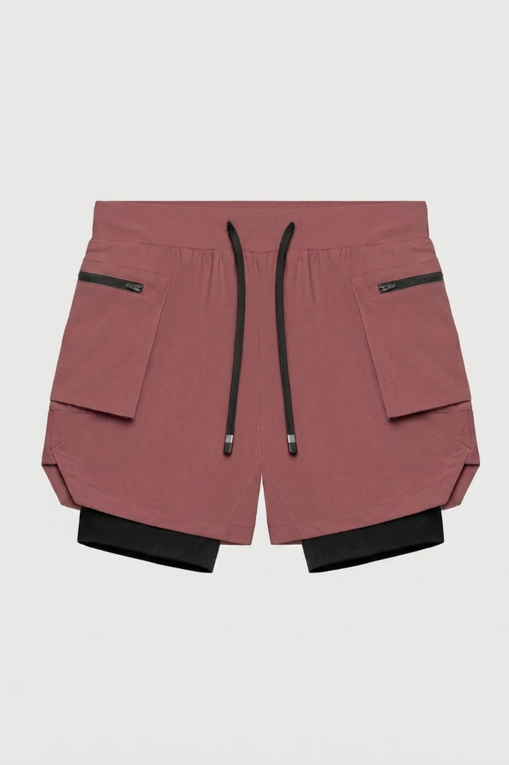 Heren Fitness Short | Cargo Zakken | Sportshort Met Binnen broek