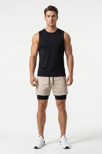 Heren Fitness Short | Ritszak | Sportshort Met Binnen broek