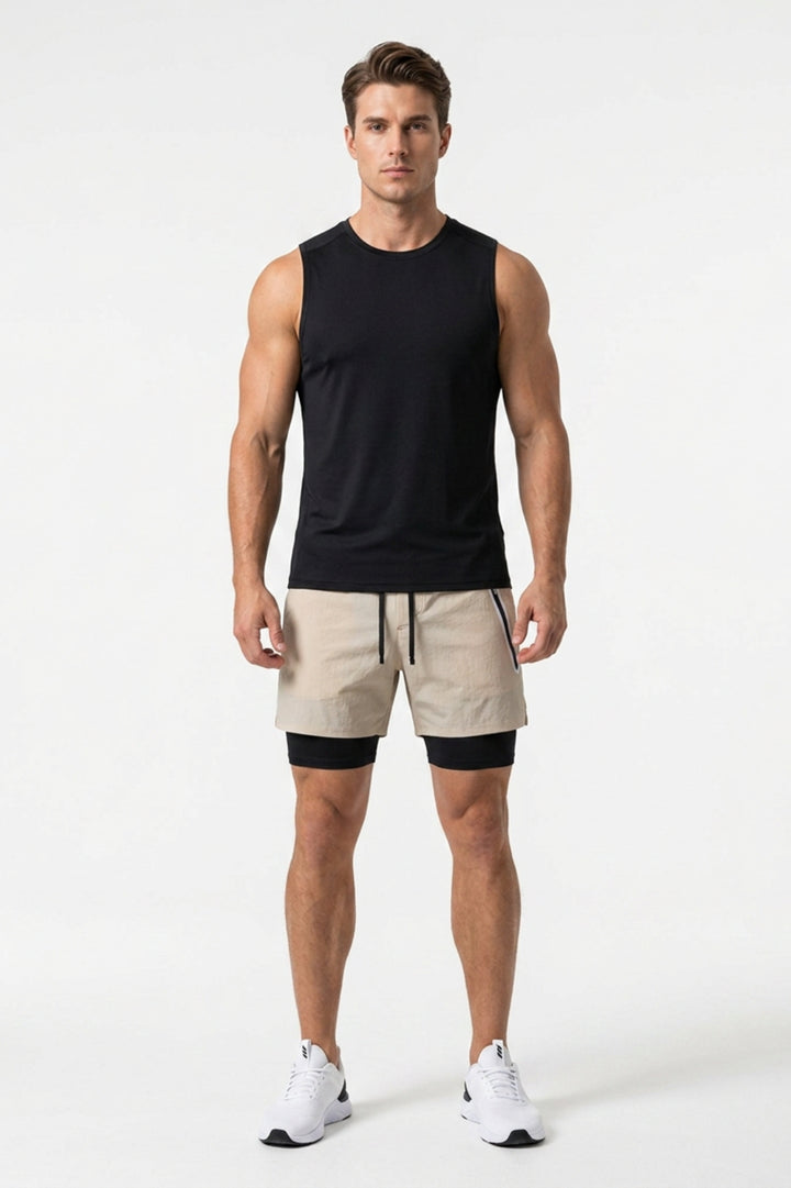 Heren Fitness Short | Ritszak | Sportshort Met Binnen broek