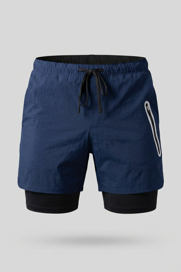 Heren Fitness Short | Ritszak | Sportshort Met Binnen broek