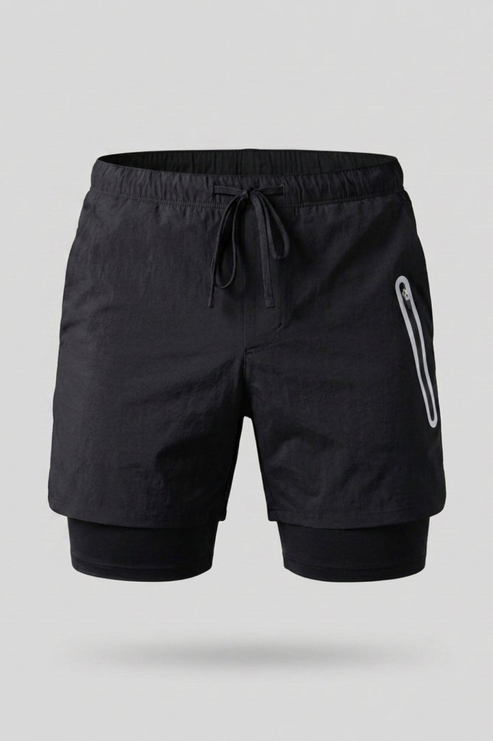 Heren Fitness Short | Ritszak | Sportshort Met Binnen broek