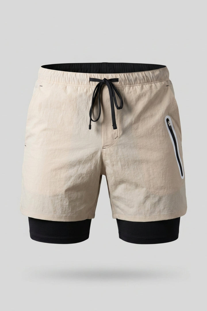 Heren Fitness Short | Ritszak | Sportshort Met Binnen broek