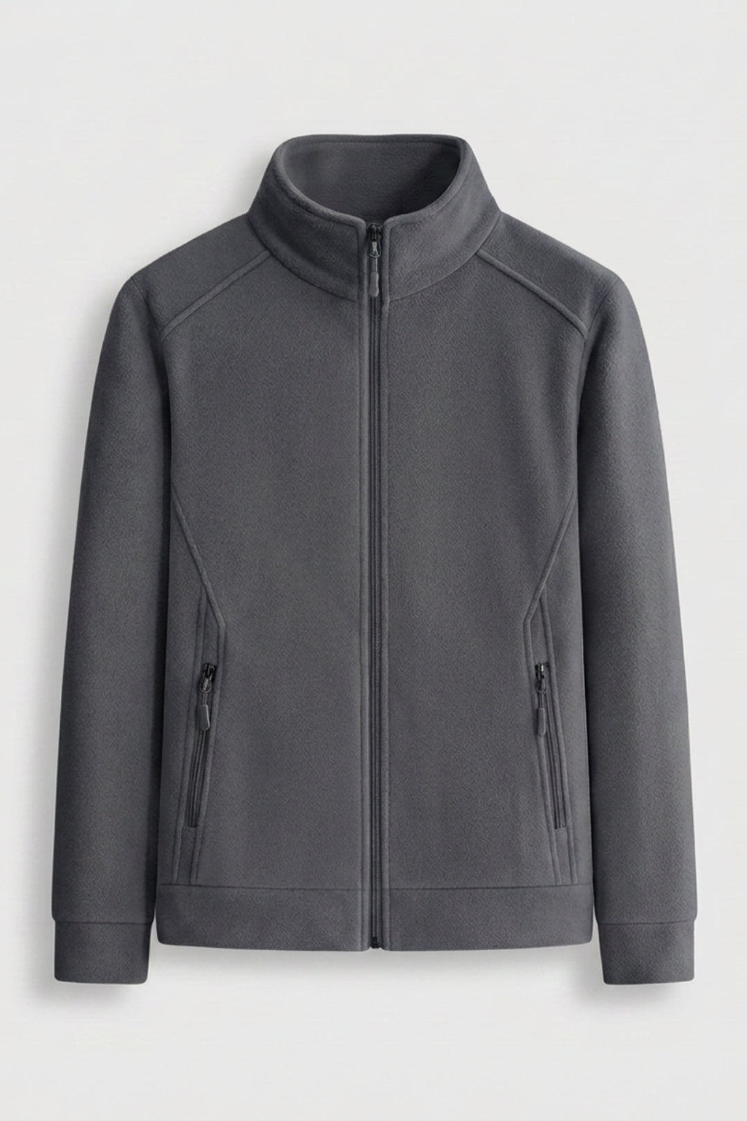 Premium Heren Fleece Jacket | Zip Front | Beige Outdoor Jack