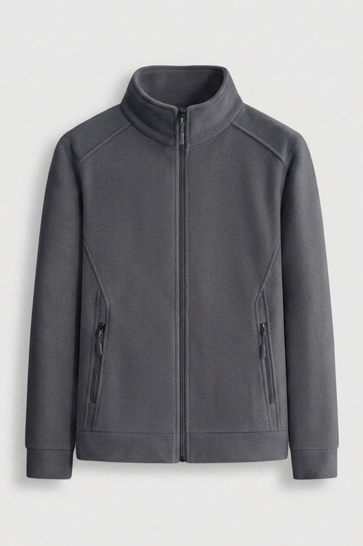 Premium Heren Fleece Jacket | Zip Front | Beige Outdoor Jack