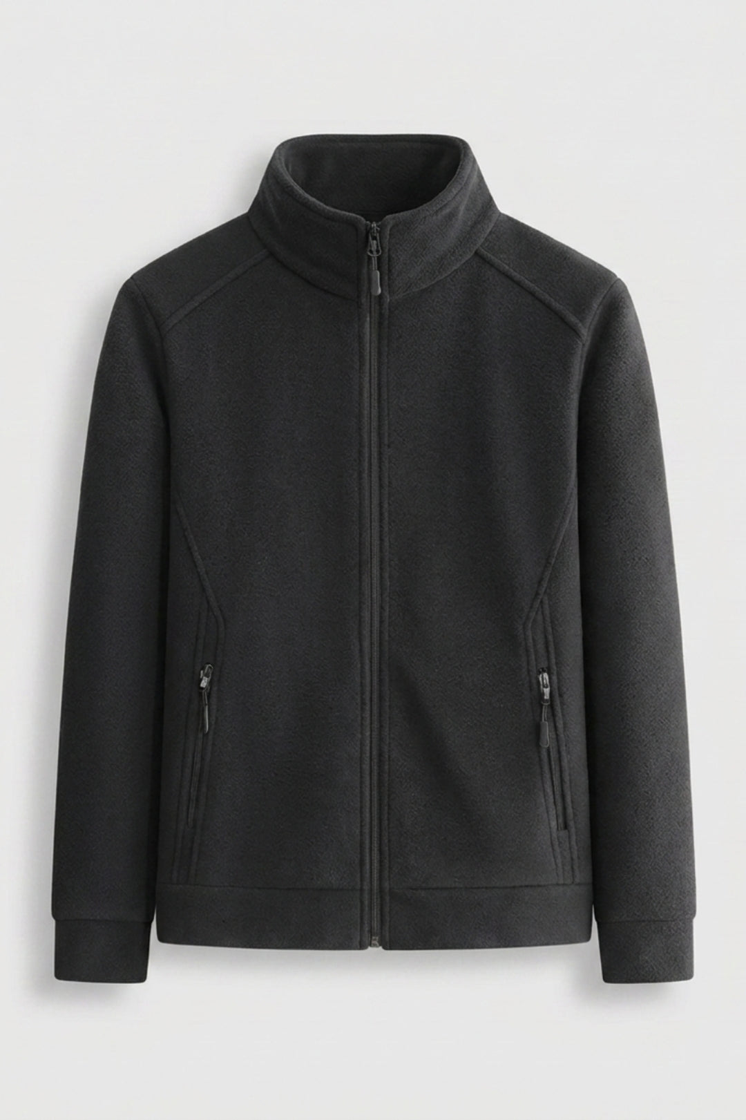 Premium Heren Fleece Jacket | Zip Front | Beige Outdoor Jack