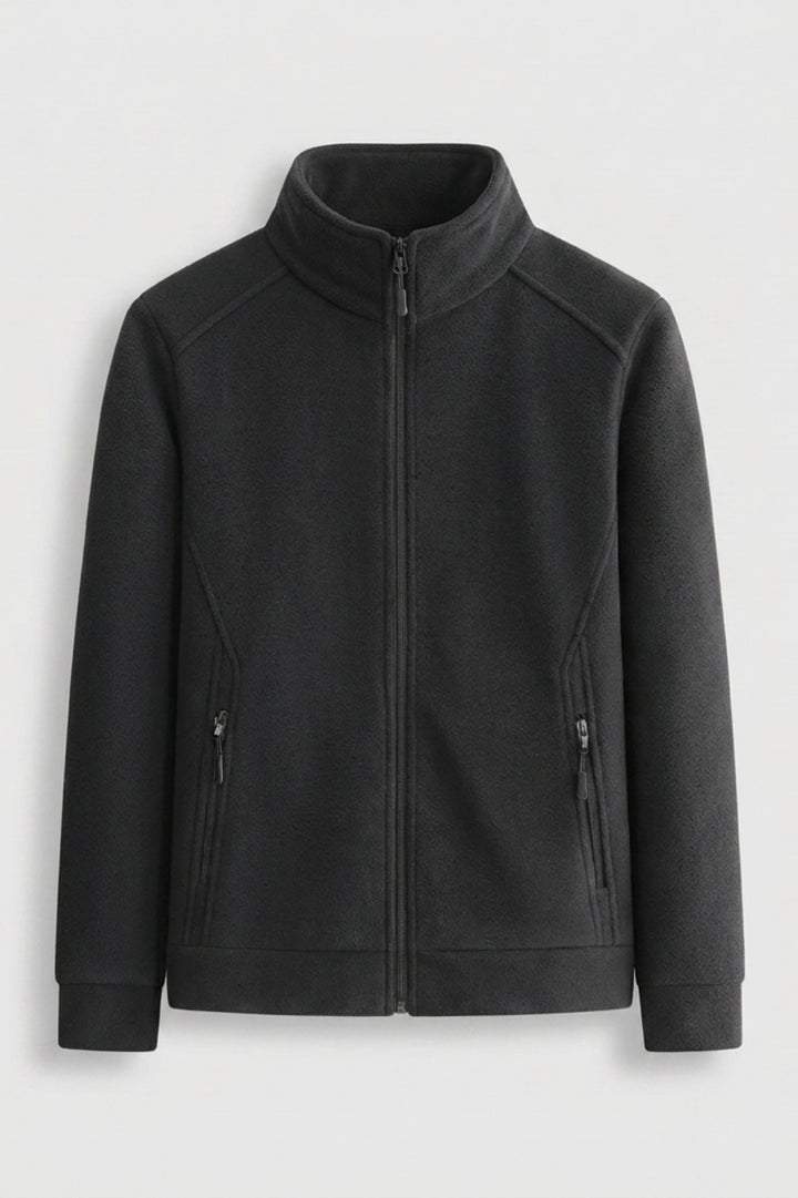 Premium Heren Fleece Jacket | Zip Front | Beige Outdoor Jack
