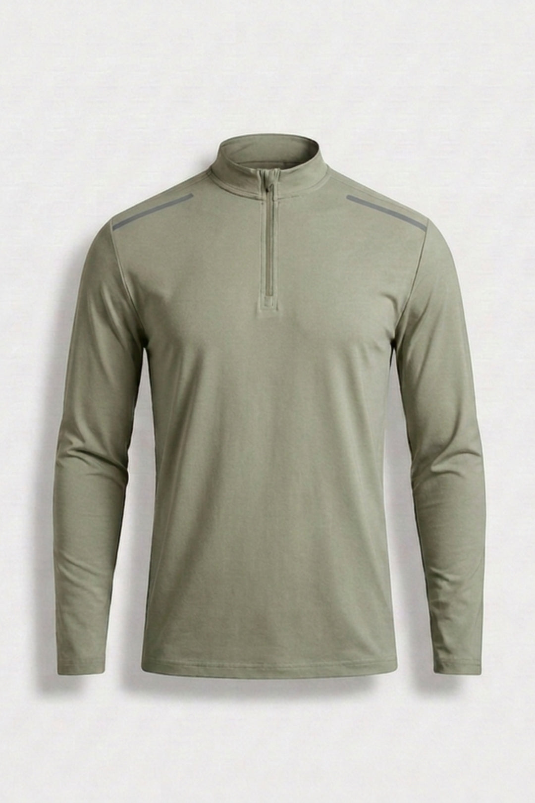 Heren Half Zip Shirt | Lichtgewicht | Bruine Training Top