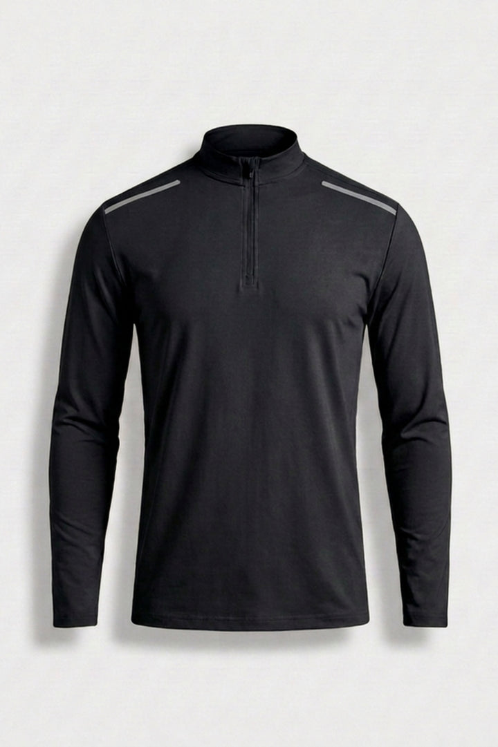 Heren Half Zip Shirt | Lichtgewicht | Bruine Training Top