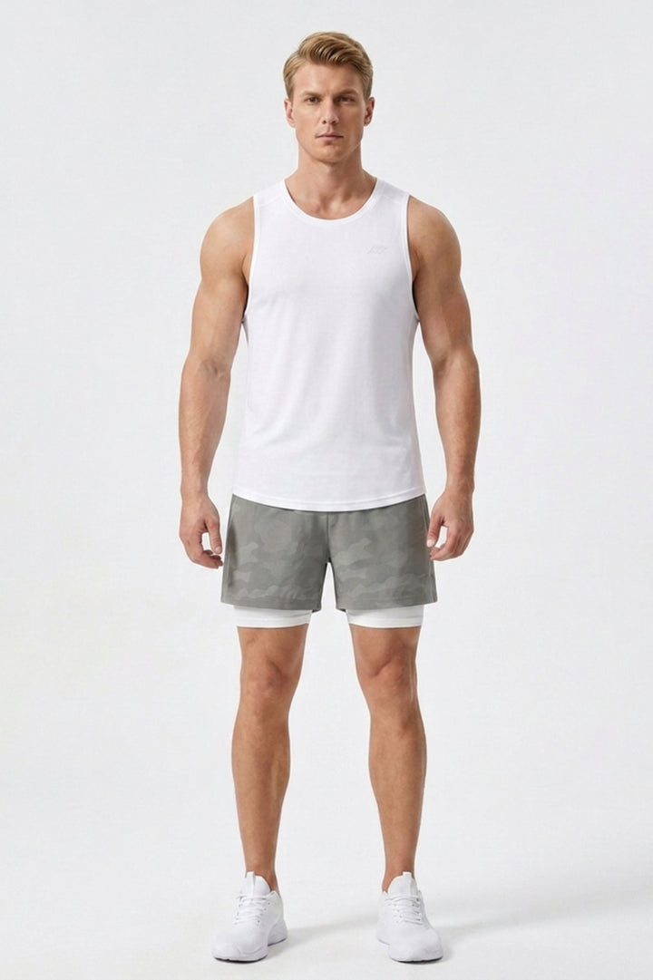 Heren Hardloop Short | 2-in-1 Binnen Broek | Camo Running Short