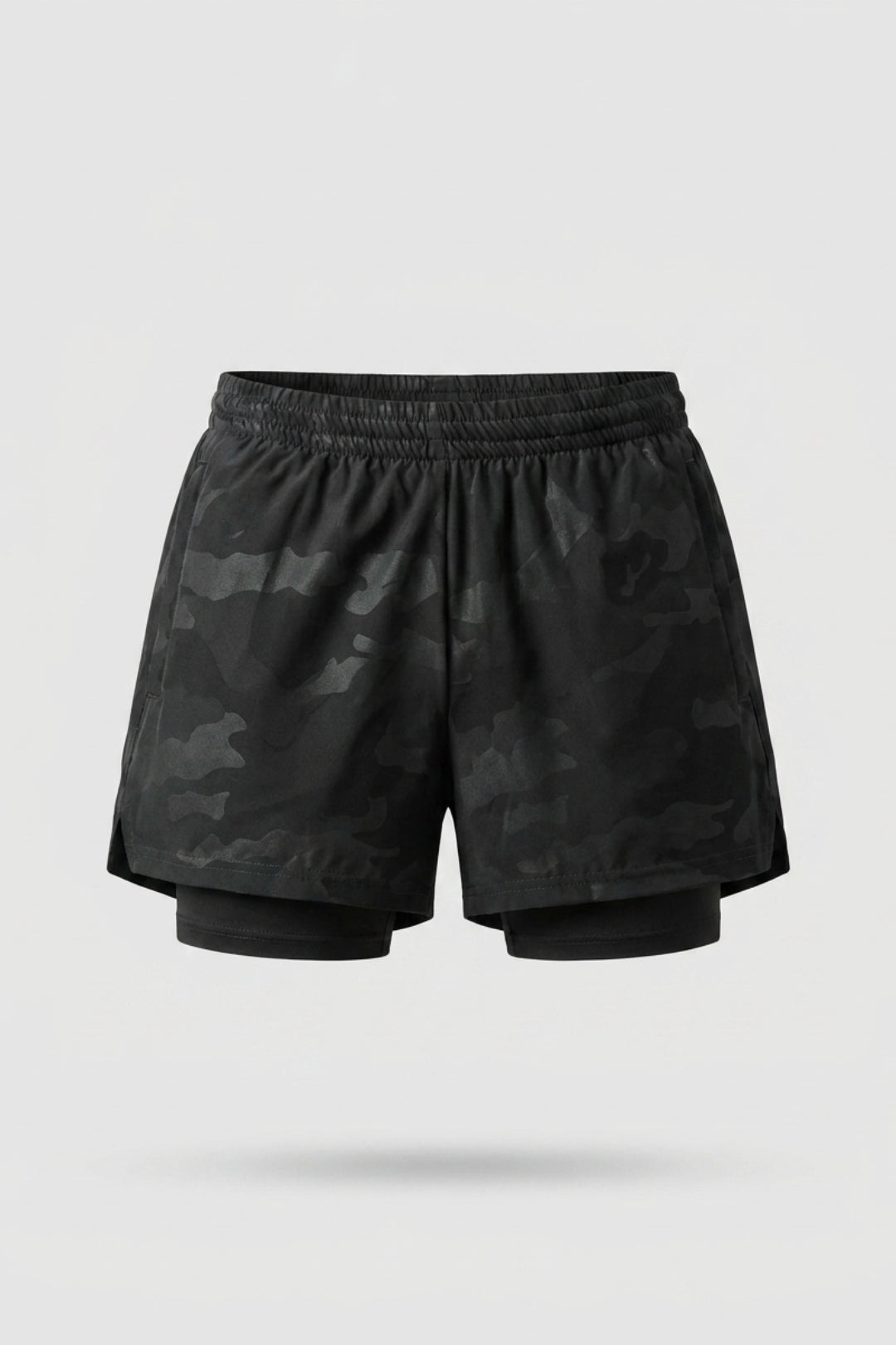 Heren Hardloop Short | 2-in-1 Binnen Broek | Camo Running Short