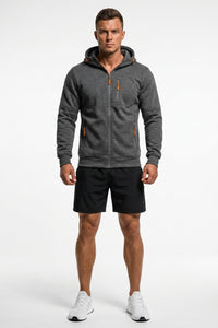 Heren Hoodie Vest | Rits Zakken | Outdoor Hoodie Jacket