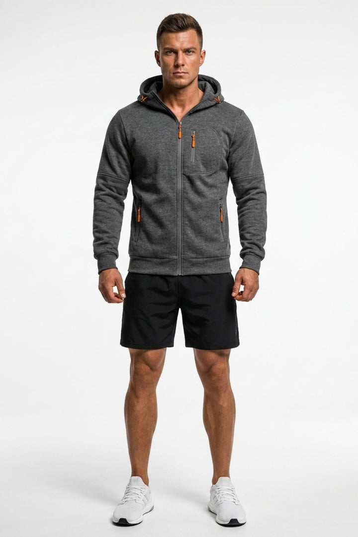 Heren Hoodie Vest | Rits Zakken | Outdoor Hoodie Jacket