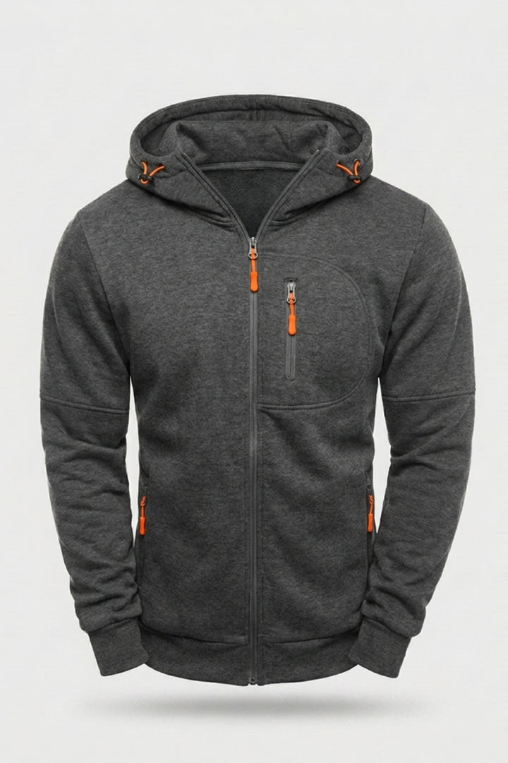 Heren Hoodie Vest | Rits Zakken | Outdoor Hoodie Jacket