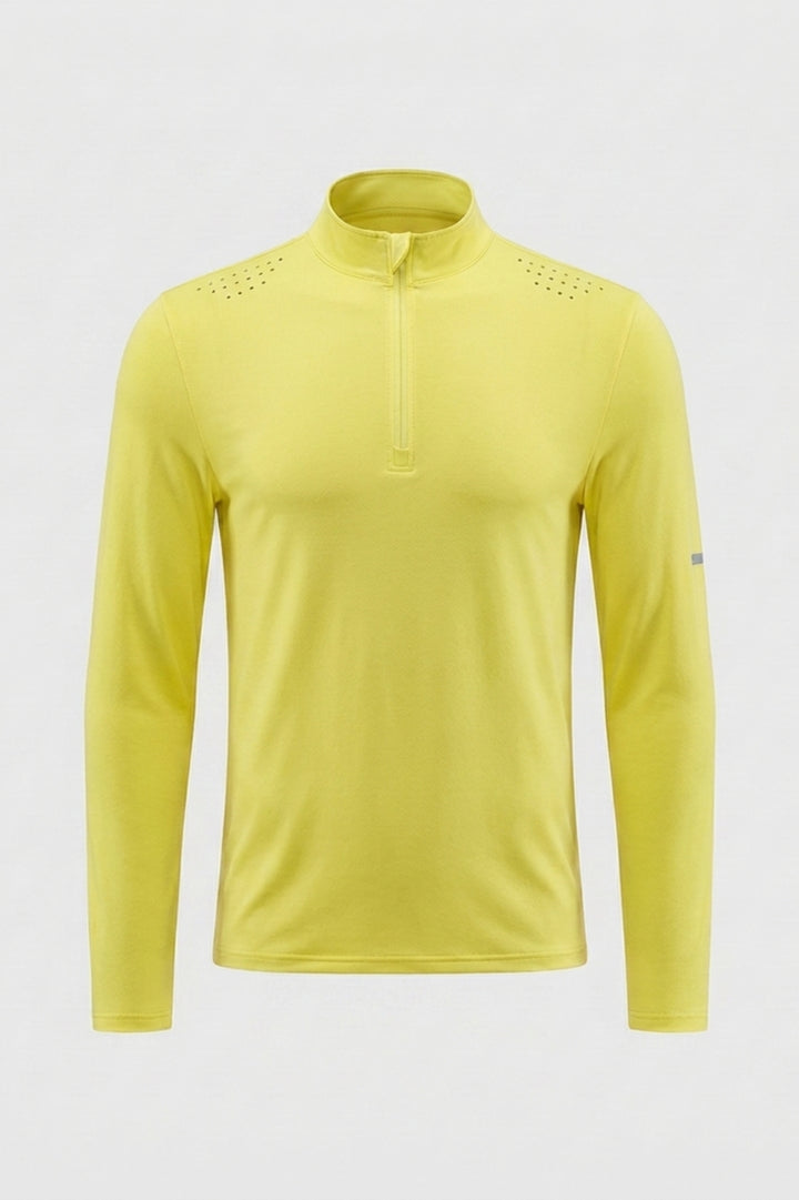 Heren Long Sleeve Sportshirt | Half Zip | Running Shirt Heren