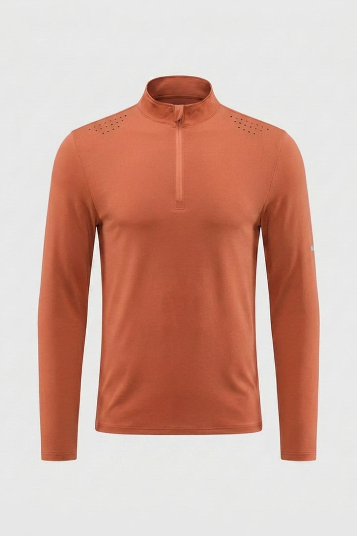 Heren Long Sleeve Sportshirt | Half Zip | Running Shirt Heren