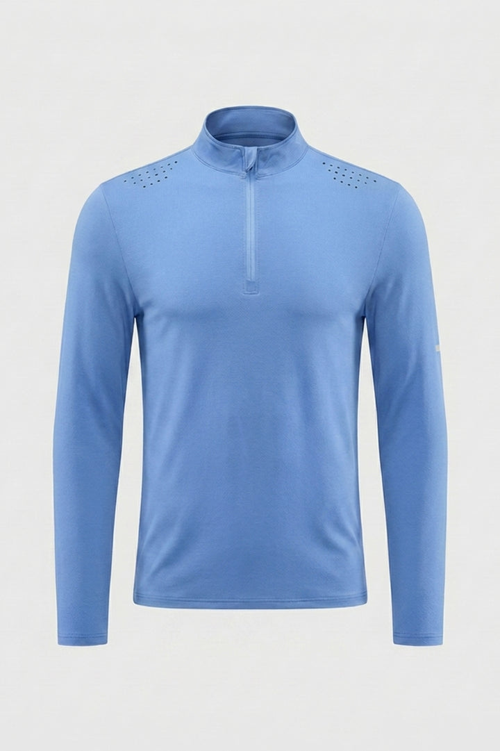 Heren Long Sleeve Sportshirt | Half Zip | Running Shirt Heren