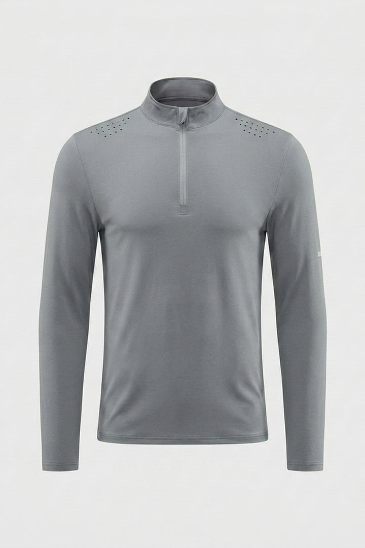 Heren Long Sleeve Sportshirt | Half Zip | Running Shirt Heren