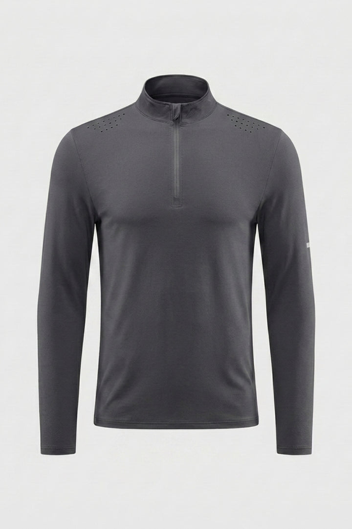 Heren Long Sleeve Sportshirt | Half Zip | Running Shirt Heren