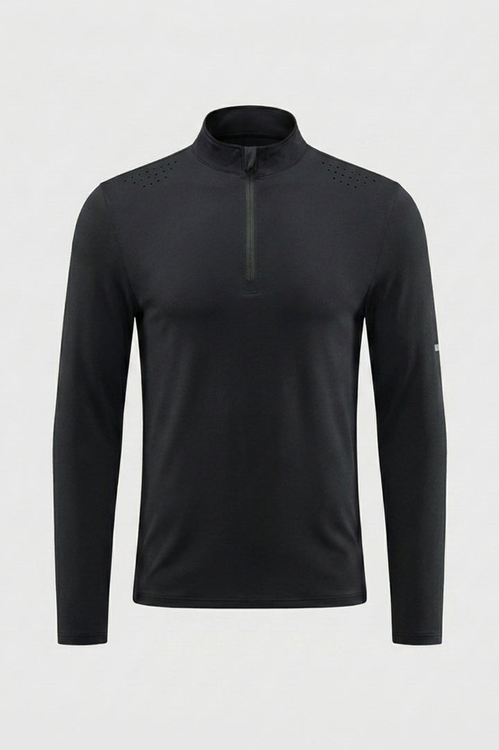 Heren Long Sleeve Sportshirt | Half Zip | Running Shirt Heren