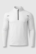 Heren Long Sleeve Zip Top | Hoge Kraag | Workout Shirt