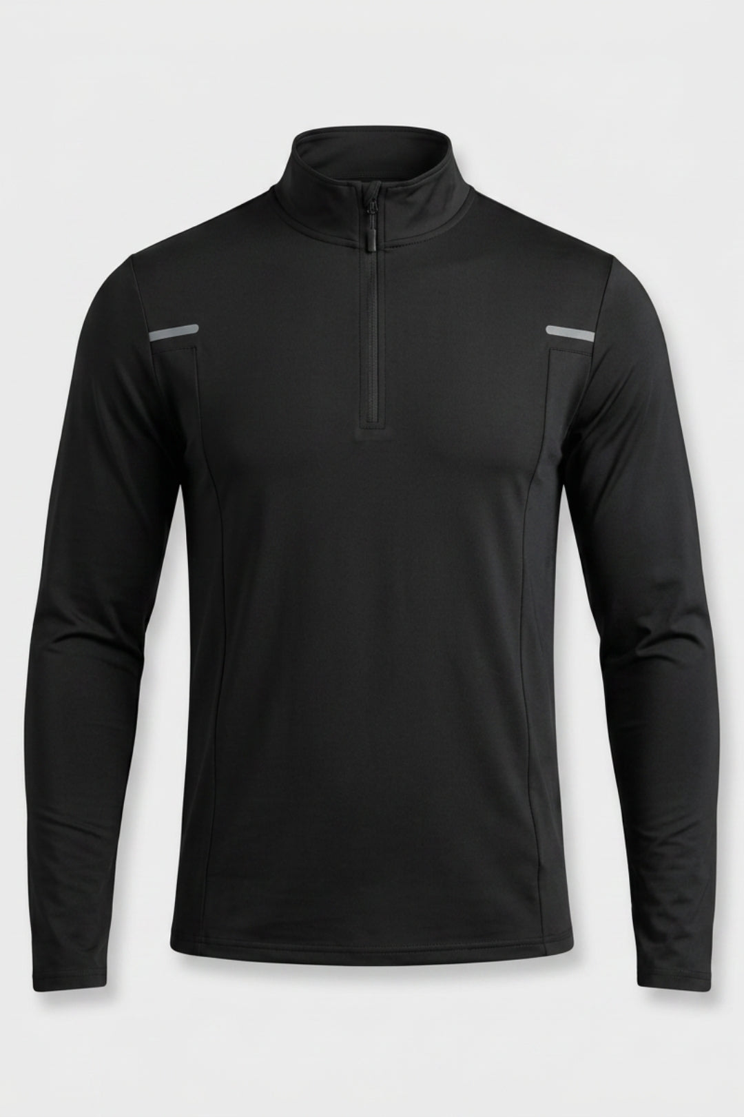 Heren Long Sleeve Zip Top | Hoge Kraag | Workout Shirt