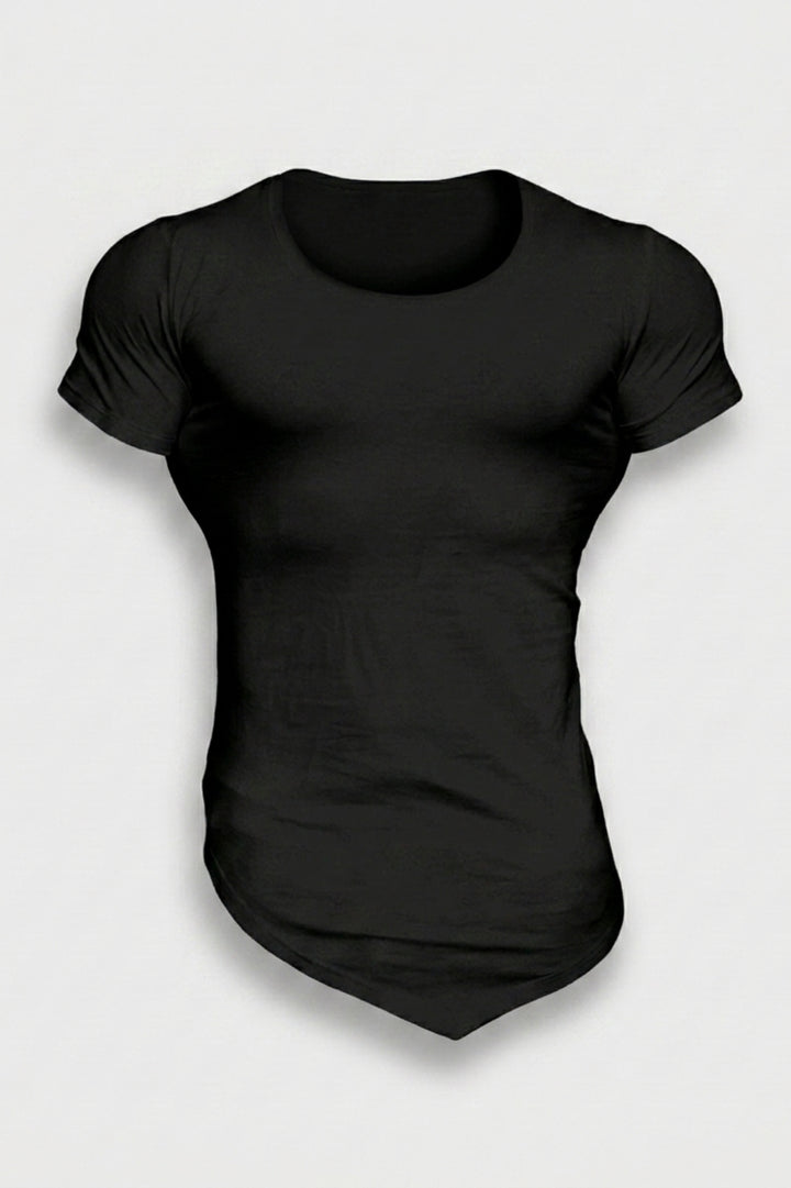 Heren Muscle Fit Shirt | Ronde Hals | Wit Casual T-Shirt