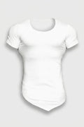 Heren Muscle Fit Shirt | Ronde Hals | Wit Casual T-Shirt