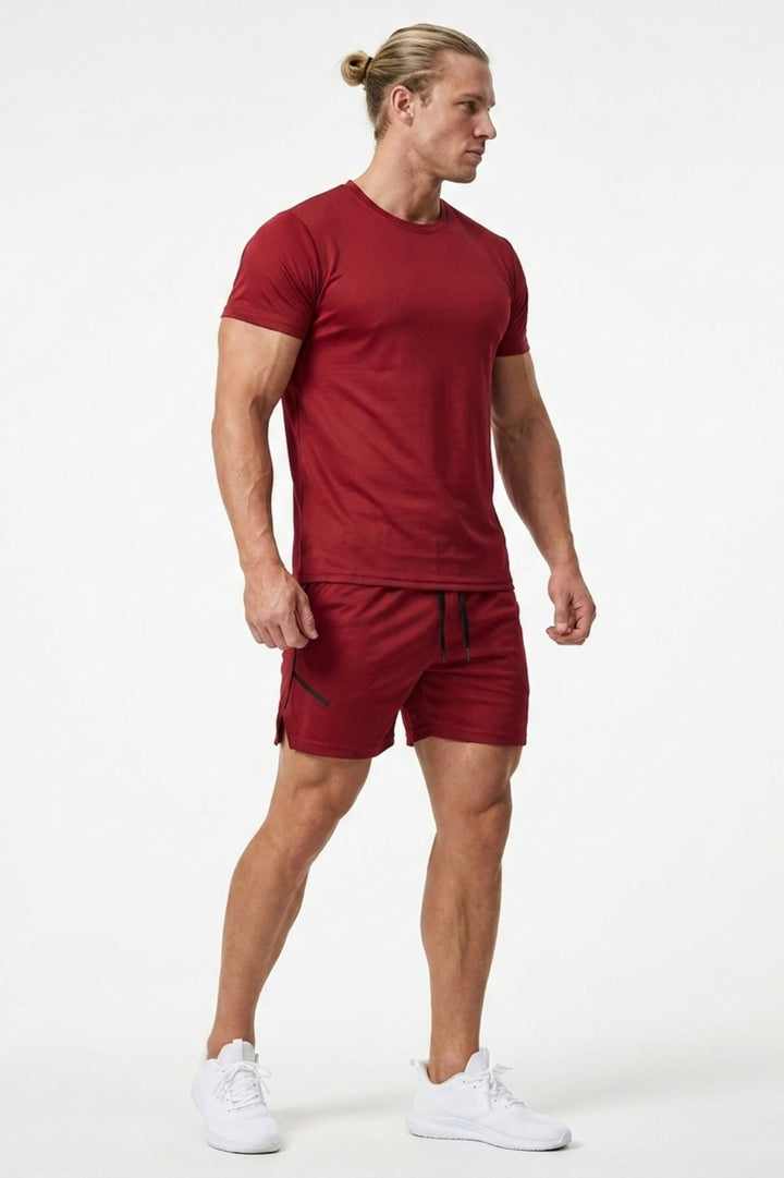 Heren Sport Short | Praktische Zakken | Rode Training Short