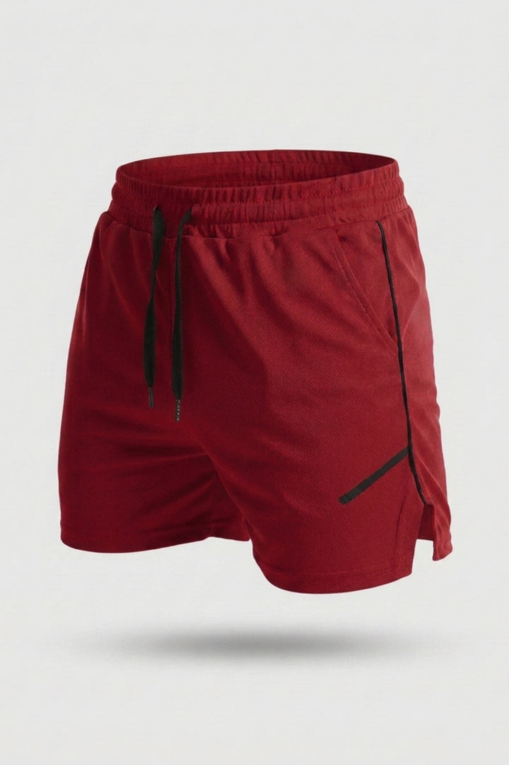 Heren Sport Short | Praktische Zakken | Rode Training Short
